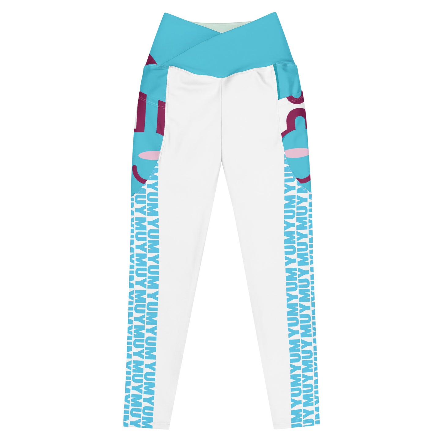 Blue Raspberry Crossover Leggings